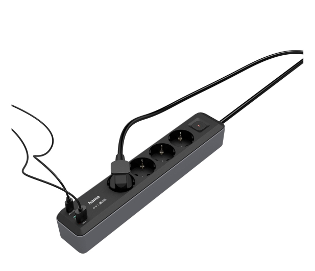 Hama Listwa zasilająca 4GN schuko, 1,4M, 2xUSB C/A, PD 65W - 1416381 - zdjęcie 4